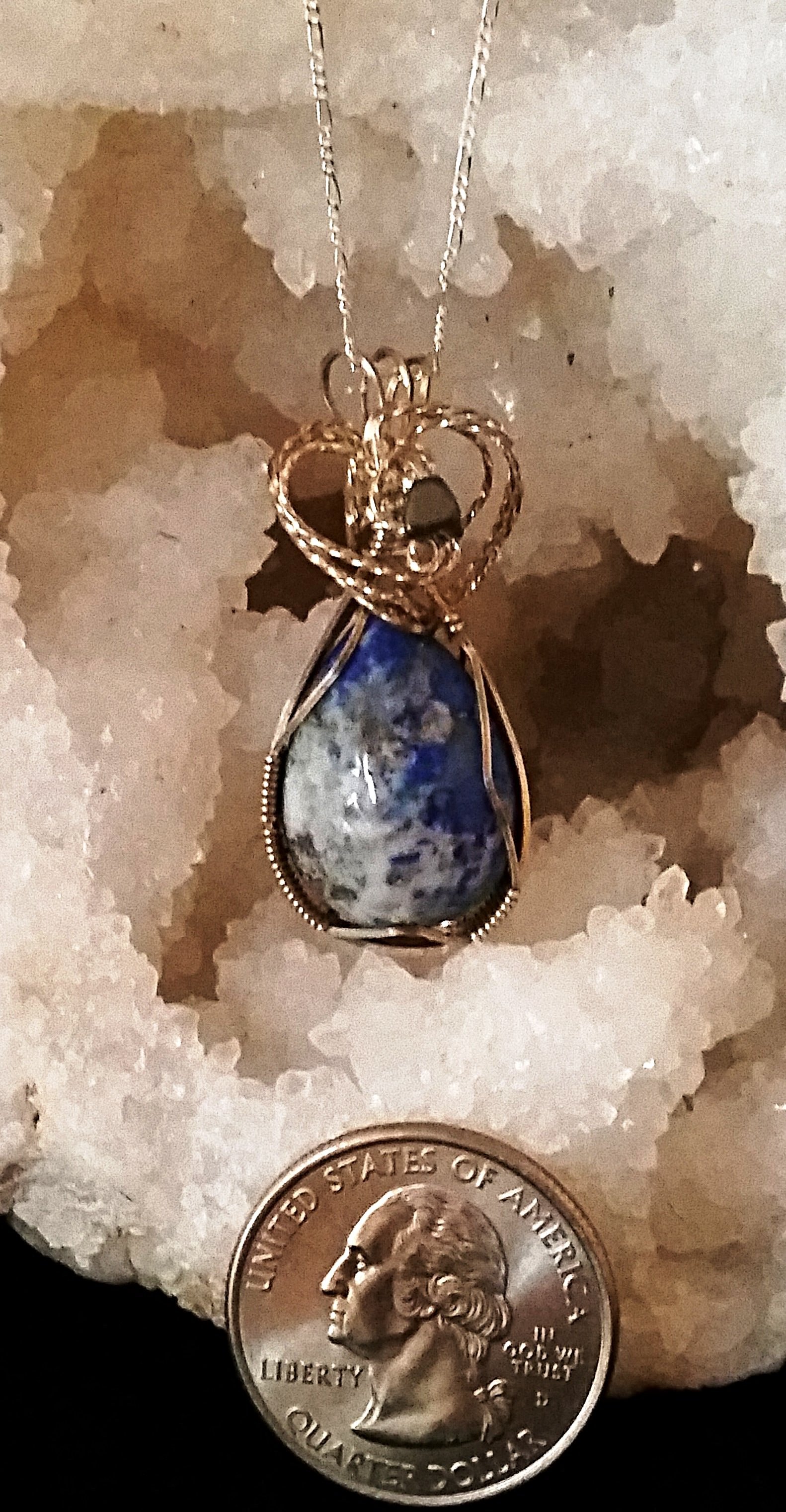 Powerful, wise, visionary Lapis Lazuli, wrapped in sterling silver!