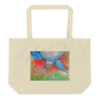 Vibrant Large Watercolor Turtle Organic Tote Bag - Image 2