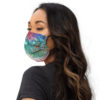 Rainbow Manifesting Nebula Watercolor Face Mask - Image 3