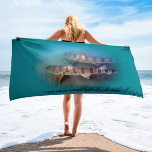 Graceful Leopard Sharks of La Jolla Shores Towel
